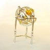 MAPPAMONDO GIREVOLE GOLD - Cm. 9,5 x 6 - Elementi SWAROVSKI