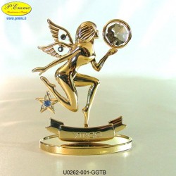 SEGNO ZODIACALE - VERGINE GOLD - cm. 9x8 - Elementi SWAROVSKI