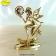 ZODIAC SIGN - VIRGIN GOLD - cm. 9x8 - Swarovski Elements