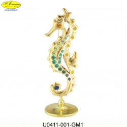 Seahorse GOLDEN - cm. 10 X 3.5 - Swarovski Elements