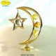 LUNA GOLD WITH STAR - 10 cm x 8 - Swarovski Elements