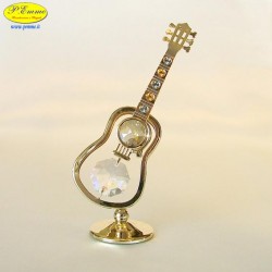 CLASSICAL GUITAR GOLD - Cm. 11 x 5.5 - Swarovski Elements