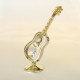 CHITARRA CLASSICA GOLD - Cm. 11 x 5,5 - Elementi SWAROVSKI