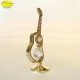 CHITARRA CLASSICA GOLD - Cm. 11 x 5,5 - Elementi SWAROVSKI