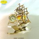 SAIL WITH GOLD WATCH - cm.11x10 - Swarovski Elements