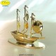 SAIL WITH GOLD WATCH - cm.11x10 - Swarovski Elements