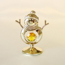 SNOWMAN GOLD - Cm. 6.5 x 5 - Swarovski Elements