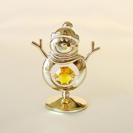 SNOWMAN GOLD - Cm. 6.5 x 5 - Swarovski Elements