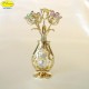 5 GOLD VASE WITH TULIPS - Cm. 11 x 6,5- elements SWAROVSKI