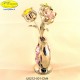 SILVER VASE WITH THREE TULIPANI- elements SWAROVSKI