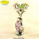 SILVER VASE WITH THREE TULIPANI- elements SWAROVSKI