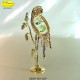 LARGE PARROT ON BODY GOLD - cm.13x8- elements SWAROVSKI