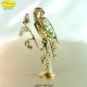 LARGE PARROT ON BODY GOLD - cm.13x8- elements SWAROVSKI