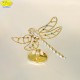 LIBELLULA GOLD - Cm. 9,5 x 7 X h.6- Elementi SWAROVSKI