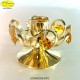 CANDELIERE 1 FIAMMA MEDIO GOLD - cm. 7x9 - Elementi SWAROVSKI