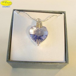 CELESTE SILVER NECKLACE - cm. 2.5 X 2 (Pendant) - Swarovski Elements