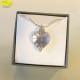 COLLANA CELESTE ARGENTATA - cm. 2,5 X 2 (Pendente) - Elementi SWAROVSKI