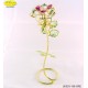 ROSE WITH STEM METAL GOLD WITH SWAROVSKI CRYSTAL APPLICATIONS - Cm. 22 x 9