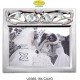 HORIZONTAL WEDDING PHOTO FRAME SILVER 10X15 APPLICATIONS WITH SWAROVSKI CRYSTAL - Cm. 17.5 x 15.5