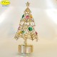 ALBERO DI NATALE DORATO GIREVOLE MUSICALE - Cm. 17,5 x 9,5 - Elementi SWAROVSKI