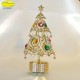 ALBERO DI NATALE DORATO GIREVOLE MUSICALE - Cm. 17,5 x 9,5 - Elementi SWAROVSKI