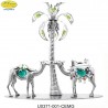 CAMELS COUPLE WITH PALM ARGENT. - Swarovski Elements