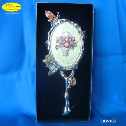MIRROR LARGE SILVER BATHROOM cm.25x8