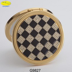 MIRROR CHESSBOARD DIOR.CON STRASS SW. - D.cm.6,5