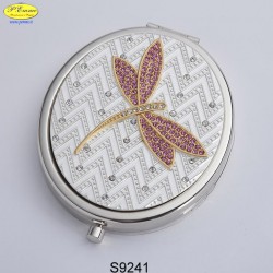 DRAGONFLY MIRROR ART. STRASS SW. - D.cm.6,5