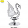 CIGNO ARGENTATO - Cm. 6,5 x 4 - Elementi SWAROVSKI