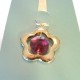 BOOKMARK GOLDEN - cm. 3.5 X 3 (pendant) - Swarovski Elements