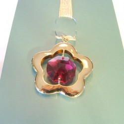 BOOKMARK GOLDEN - cm. 3.5 X 3 (pendant) - Swarovski Elements