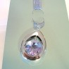 SILVER BOOKMARK. cm.4 X 2.5 (pendant) - Swarovski Elements