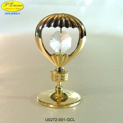 MONGOLFIERA GOLD - cm. 6x4 - Elementi SWAROVSKI