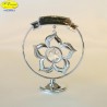 FLOWER 25th ANNIVERSARY SILVER - Cm. 8.5 x 7 - Swarovski Elements