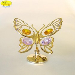 BUTTERFLY LARGE GOLD - Cm. 9 x 8.5 - Swarovski Elements