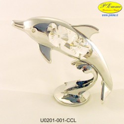 DOLPHIN ARG. WITH CRYSTAL EYES - Swarovski Elements