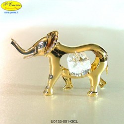 ELEFANTE MEDIO GOLD - cm. 7x5 - Elementi SWAROVSKI