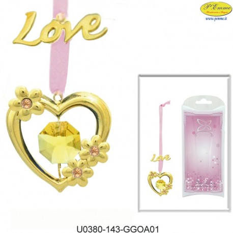 SEGNALIBRO "LOVE" GOLD - Elementi SWAROVSKI