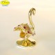 SWAN GOLD - Cm. 5.5 x 5 - Swarovski Elements