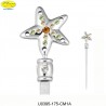 TAGLIACARTE CON STELLA MARINA ARGENTATA - cm. 16 x 3 - Elementi SWAROVSKI