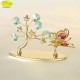 FARFALLA CON ALBERO GOLD - Cm. 11,5 x 7,5 - Elementi SWAROVSKI