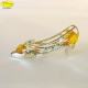 SHOE WITH HIGH HEEL GOLD - Cm. 8.5 x 4 - Swarovski Elements