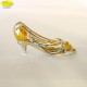 SHOE WITH HIGH HEEL GOLD - Cm. 8.5 x 4 - Swarovski Elements