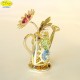 WATERING CAN WITH FLOWER GOLD - Cm. 8.5 x 8 - Swarovski Elements