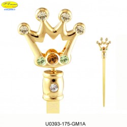 OPENER WITH GOLDEN CROWN - Swarovski Elements