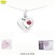 COLLANA CON PENDENTE CUORE ARGENTATO - Elementi SWAROVSKI