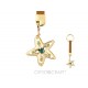 KEY RING WITH GOLDEN STARFISH - Swarovski Elements