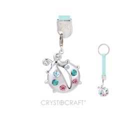 KEY WITH LADYBIRD SILVER - Swarovski Elements