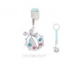 PORTACHIAVE CON COCCINELLA ARGENTATA - Elementi SWAROVSKI